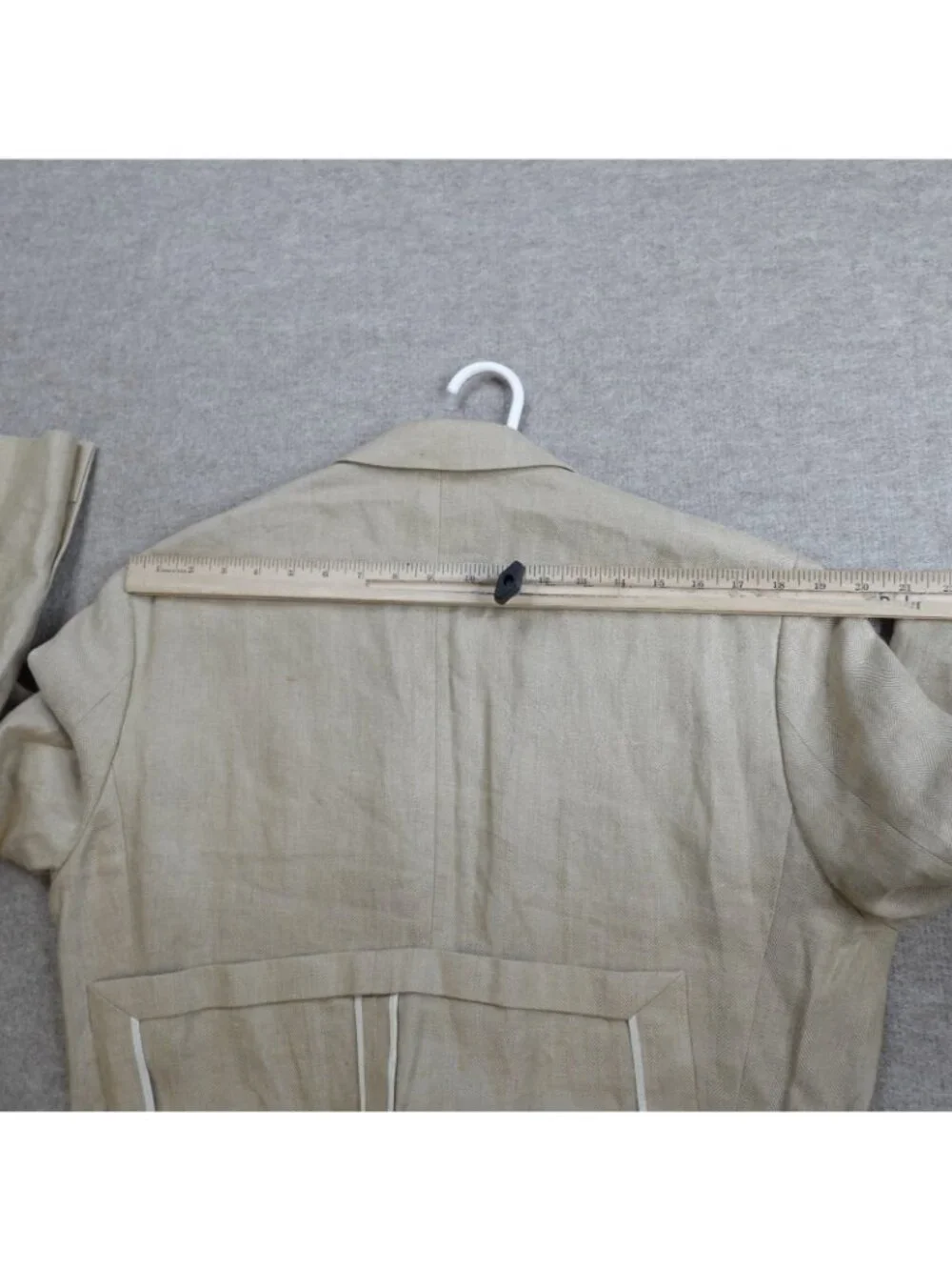Brooks Brothers 1818 Blazer 43R Beige Linen Half Lined Fitzgerald Baird McNutt